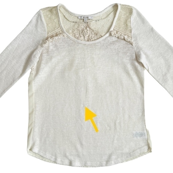 MISS Me Crochet Embroidered Sheer Long Sleeve Top - Picture 10 of 16